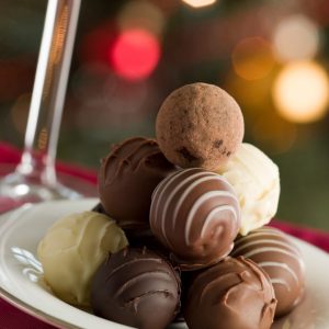 Plate of Chocolate Truffles