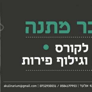 שובר מתנה לקורס עיצוב וגילוף